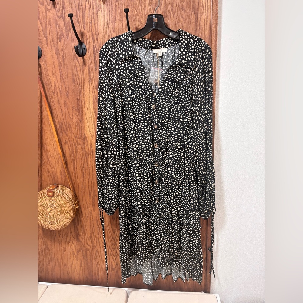 NWT Black and White Polka Dot Dress